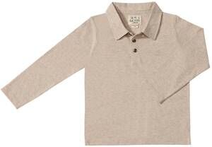 NEW ME & HENRY boys spencer long sleeve polo in cream
